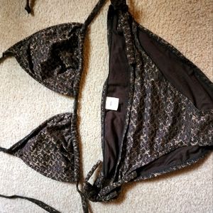 Brown sexy bikini set Mossimo gold and bronze